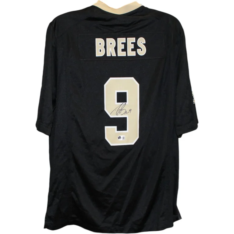 Drew Brees Autographed New Orleans Saints Jersey Black XL Nike Beckett WIT 58518