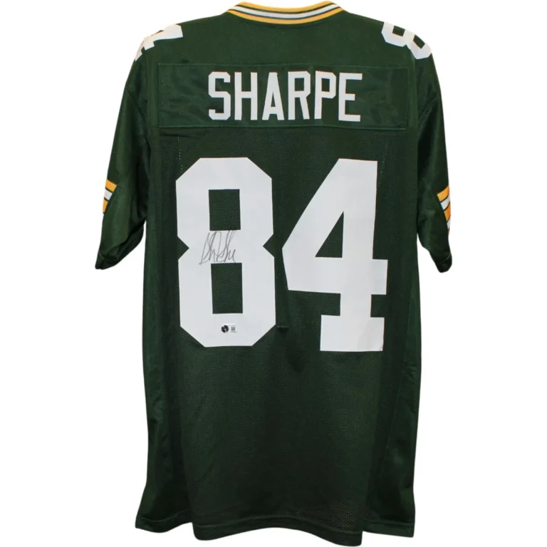 Sterling Sharpe Autographed Pro Style Sz XL Jersey Green Beckett Witness 58507
