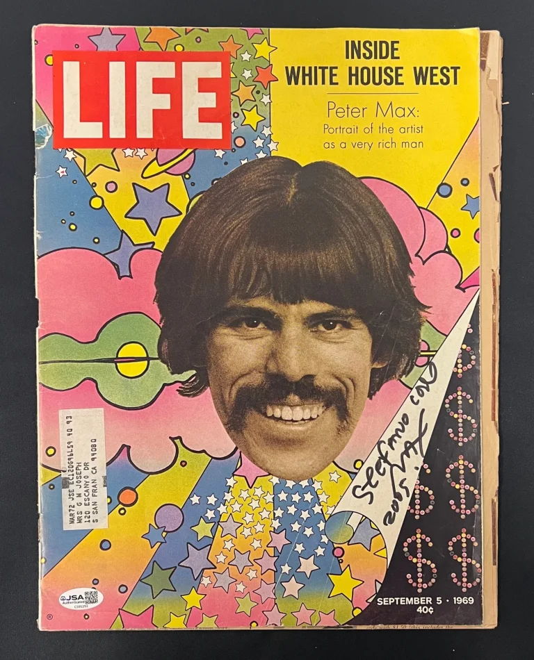 Peter Max signed LIFE Magazine JSA Autographed