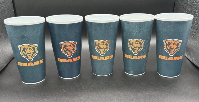 Chicago Bears NFL Cups, Set Of 5 16oz Cups
