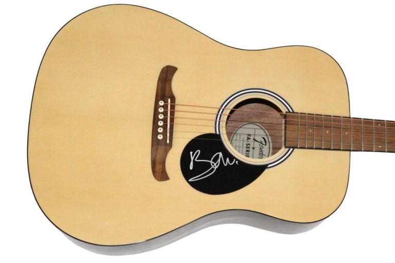 Bono U2 Signed Autograph Fender Acoustic Guitar - The Joshua Tree w/ JSA COA