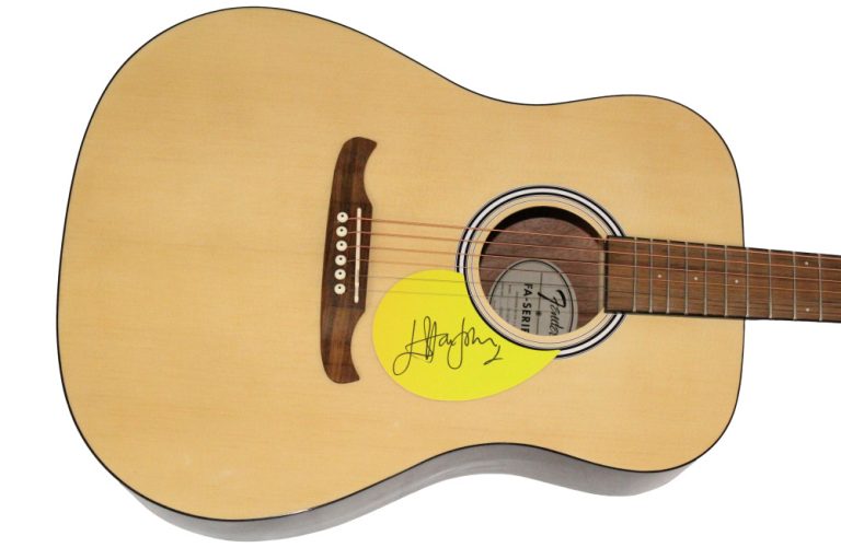 Sir Elton John Signed Autograph Fender Acoustic Guitar Honky Chateau w/ JSA COA