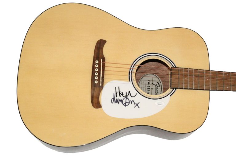 Gorillaz Signed Autograph Fender Acoustic Guitar - Damon Albarn & Jamie JSA COA