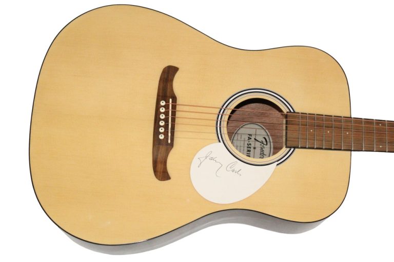 Johnny Cash Signed Autograph Fender Acoustic Guitar - Man in Black JSA COA