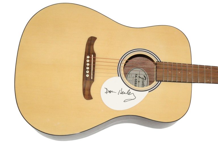 Don Henley Eagles Signed Autograph Fender Acoustic Guitar Hotel California JSA