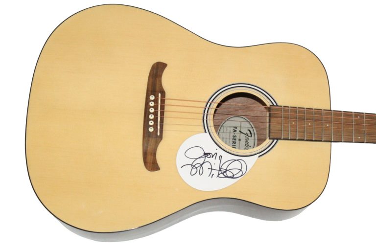 Joni Mitchell Signed Autograph Fender Acoustic Guitar - Folk Rock JSA COA
