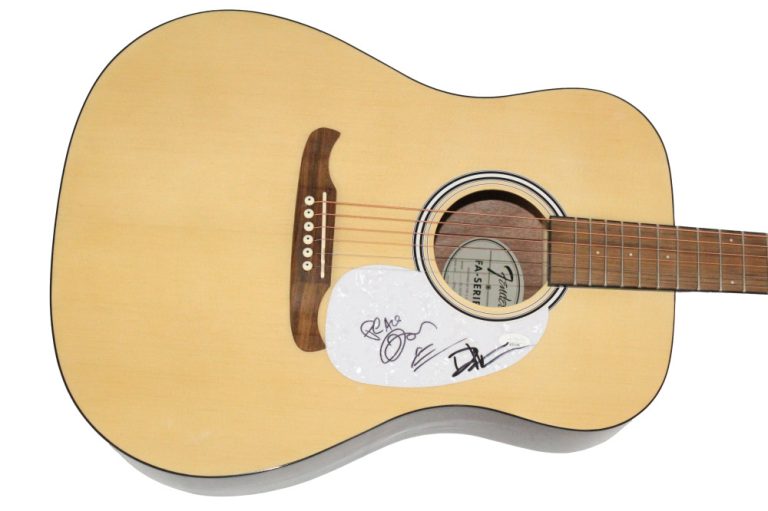 Dave Matthews & Tim Reynolds Signed Autograph Fender Acoustic Guitar - JSA COA