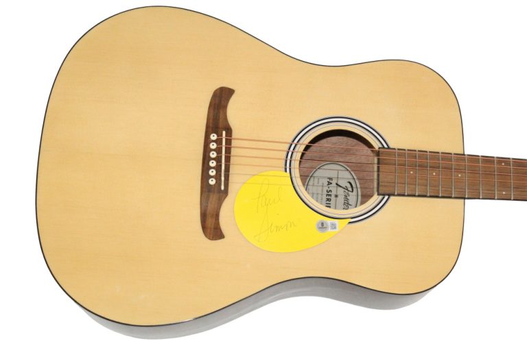 Paul Simon Signed Autograph Fender Acoustic Guitar Vintage Signature Beckett COA