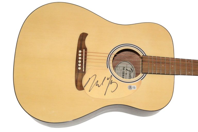 Neil Young Signed Autograph Fender Acoustic Guitar - Harvest w/ Beckett COA