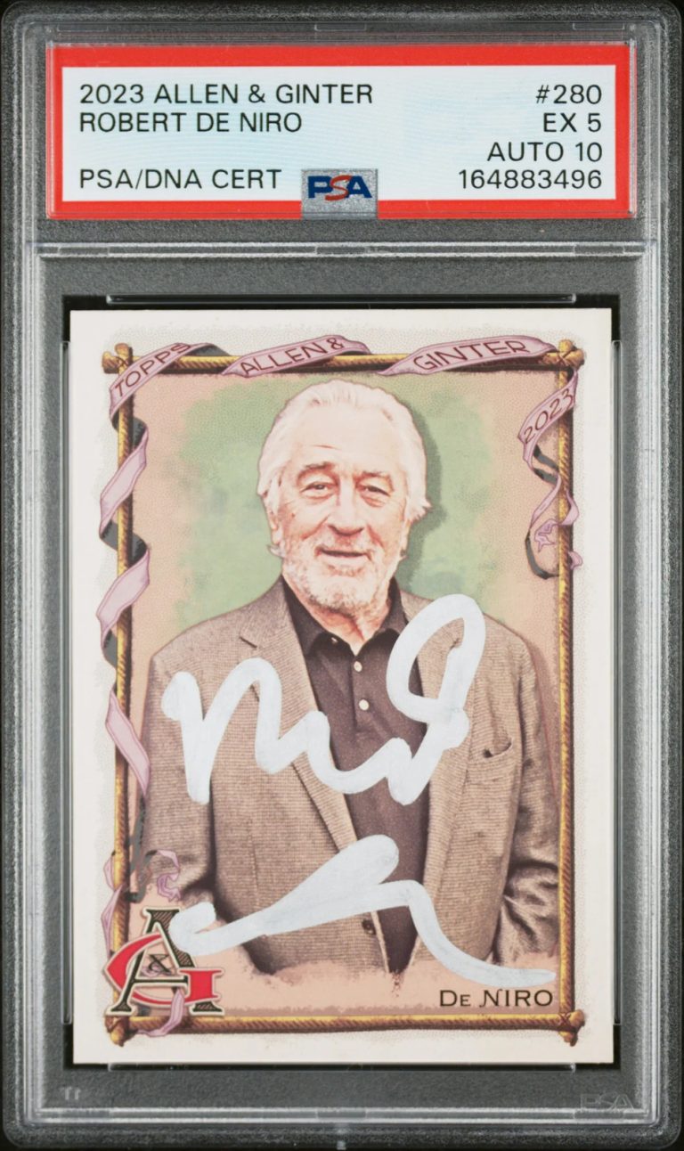 2023 Topps Allen & Ginter #280 Robert De Niro Signed Card PSA 5 Auto 10 Autograp