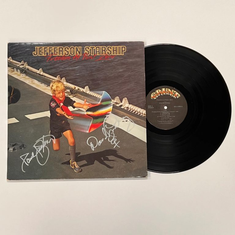 David Freiberg & Paul Kantner Signed Vinyl Freedom at Point Zero Album PSA Auth
