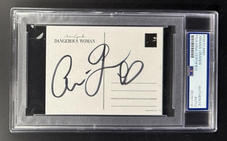 Ariana Grande Signed Autograph PSA/DNA COA Slabbed Dangerous Woman Postcard J