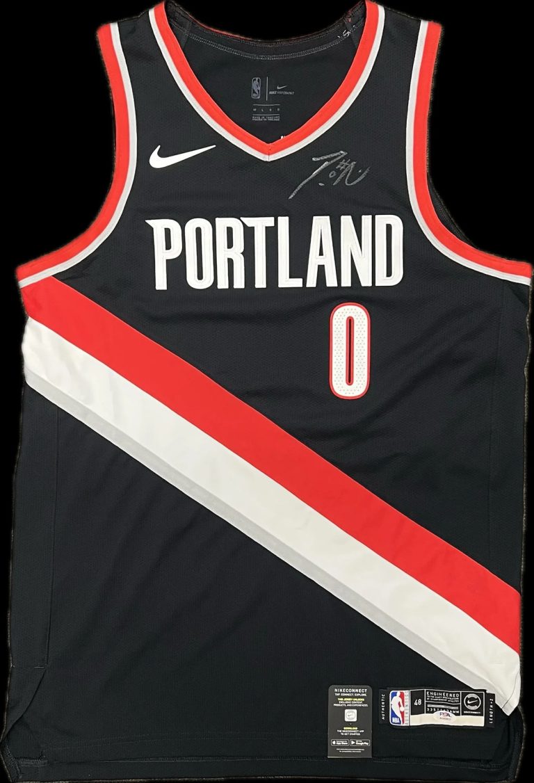 Damian Lillard Signed Jersey PSA Portland Trail Blazers Autographed
