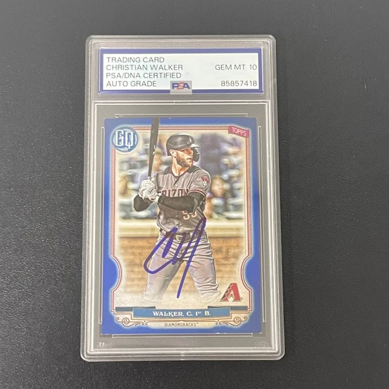 2020 Topps Gypsy Queen #256 Christian Walker Signed Card Auto 10 PSA Slabbed