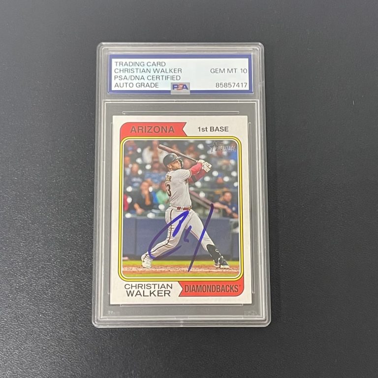 2023 Topps Heritage#165 Christian Walker Signed Card Auto 10 PSA Slabbed Arizona