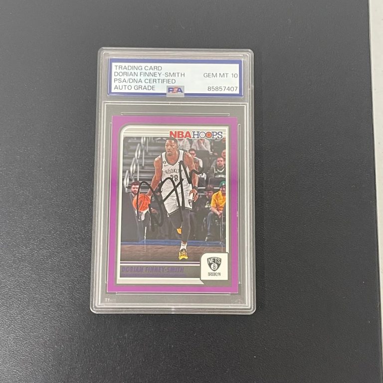 2023-24 Panini NBA Hoops #3 Dorian Finney-Smith Signed Card Auto 10 PSA Slabbed