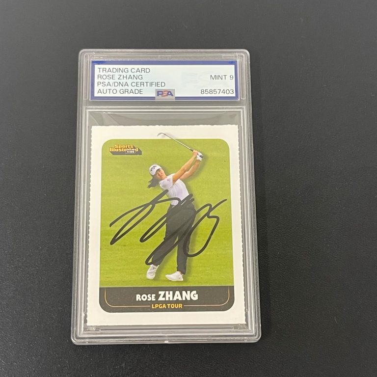 Sports Illustrated Kids Rose Zhang Signed Card Auto 9 PSA Slabbed LPGA