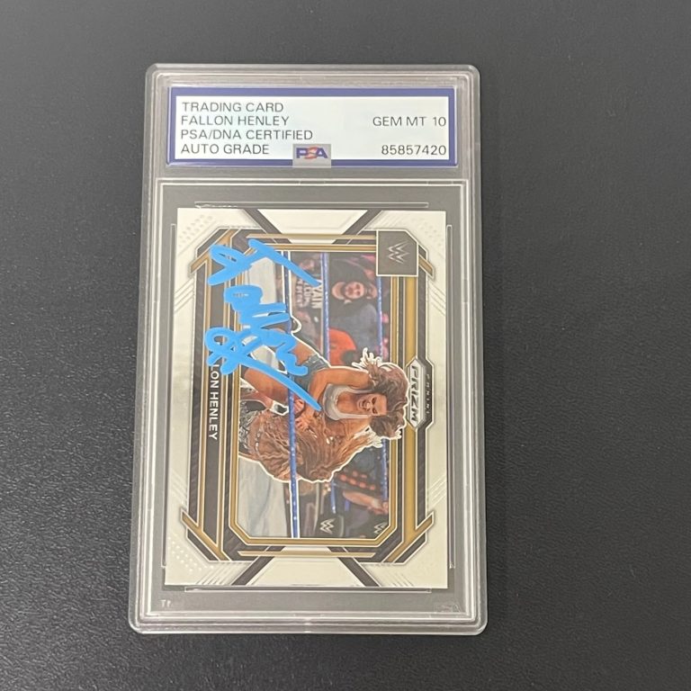 2023 Panini Prizm WWE #22 Fallon Henley Signed Card Auto 10 PSA Slabbed
