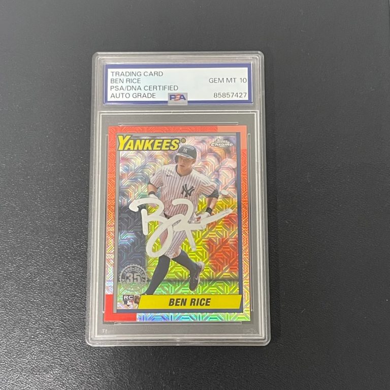 2025 Topps 35th Anniversary #T90C-86 Ben Rice Signed Card Auto 10 PSA Slabbed NY