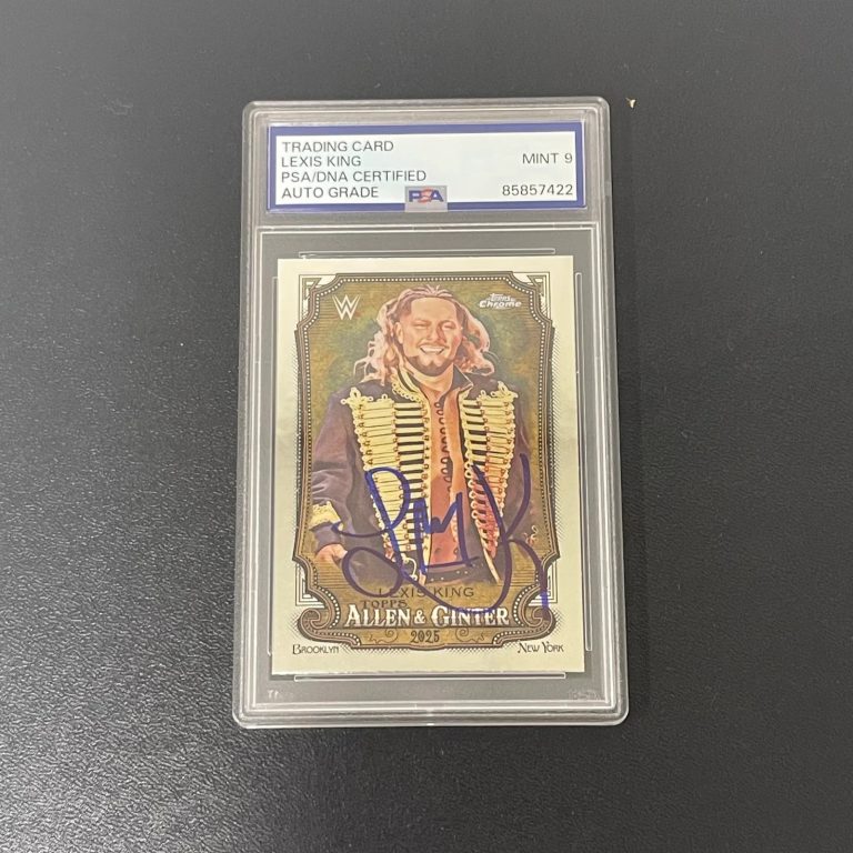 2025 Topps Chrome #AG-LXK Lexis King Signed Card Auto 9 PSA Slabbed