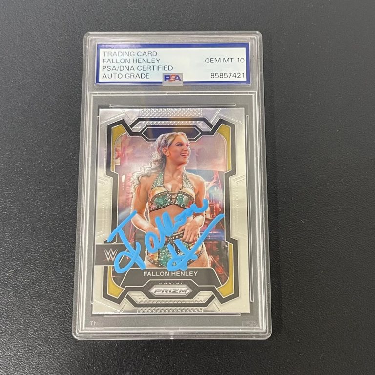 2024 Panini Prizm WWE #134 Fallon Henley Signed Card Auto 10 PSA Slabbed