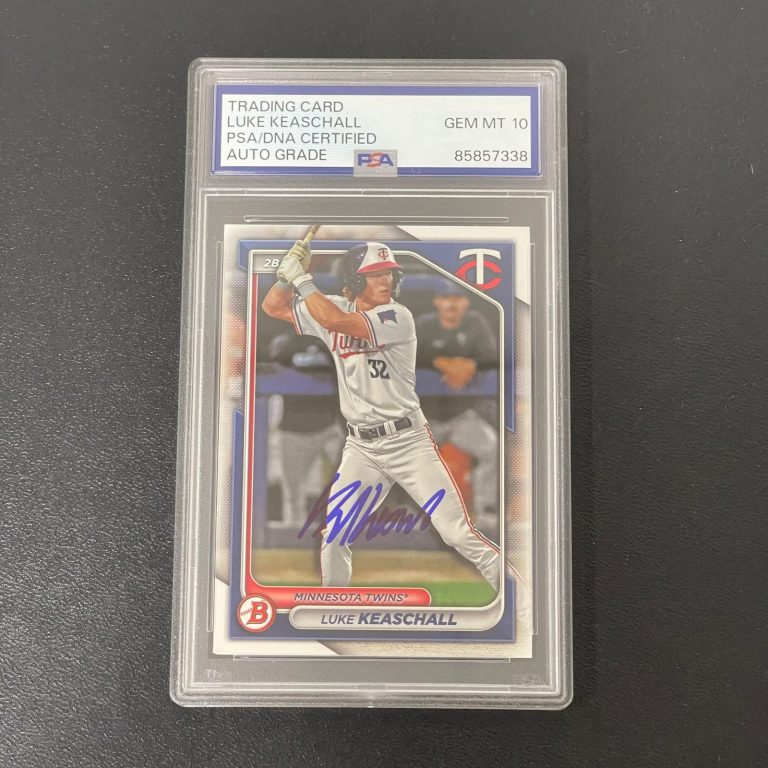 2024 Topps Bowman #BP-122 Luke Keaschall Signed Card Auto 10 PSA Slabbed Twins