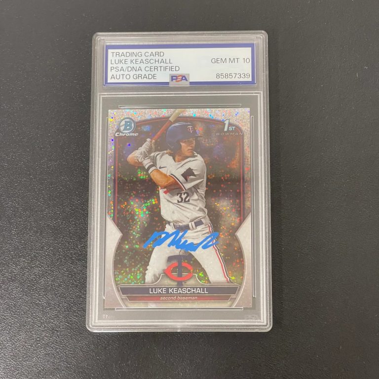 2023 Topps Bowman #BDC-53 Luke Keaschall Signed Card Auto 10 PSA Slabbed Twins