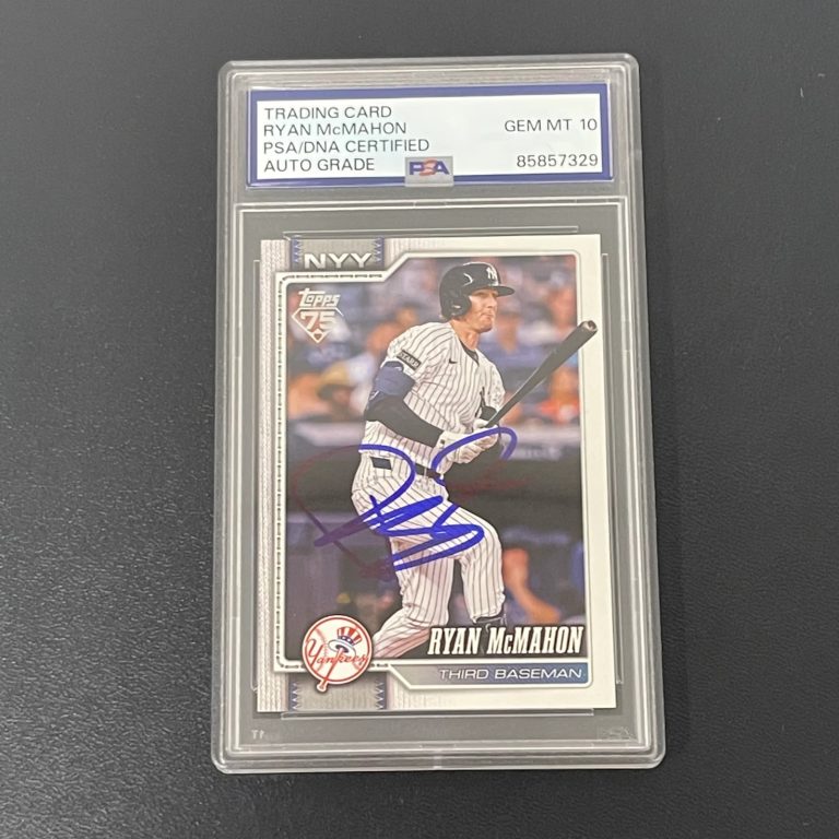 2026 Topps 75 #248 Ryan McMahon Signed Card Auto 10 PSA Slabbed New York Yankees
