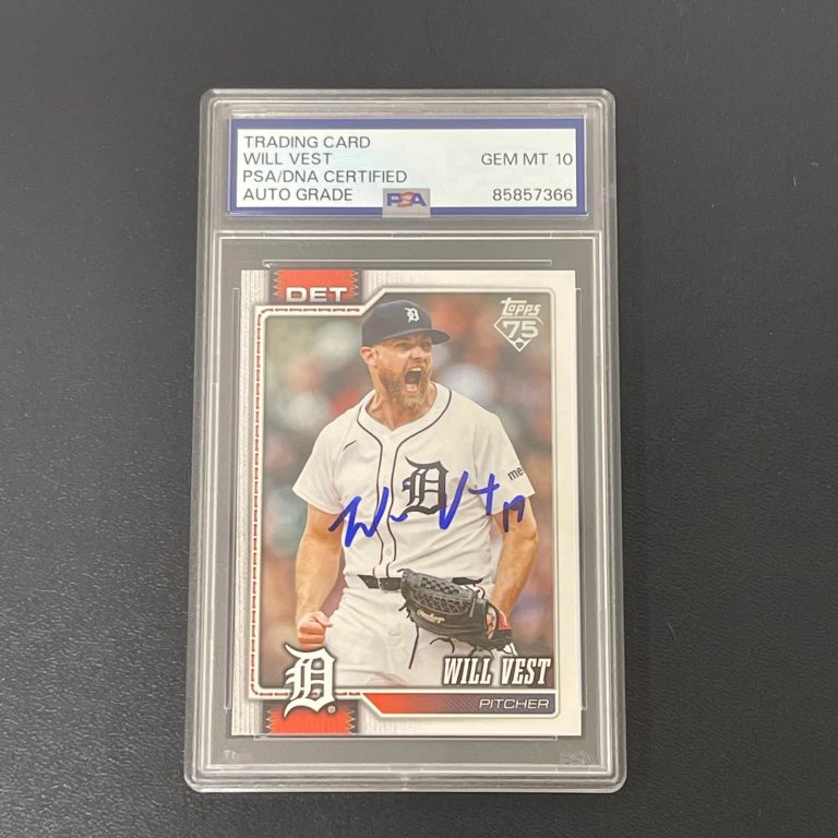2026 Topps 75 #121 Will Vest Signed Card Auto 10 PSA Slabbed Detroit Tigers
