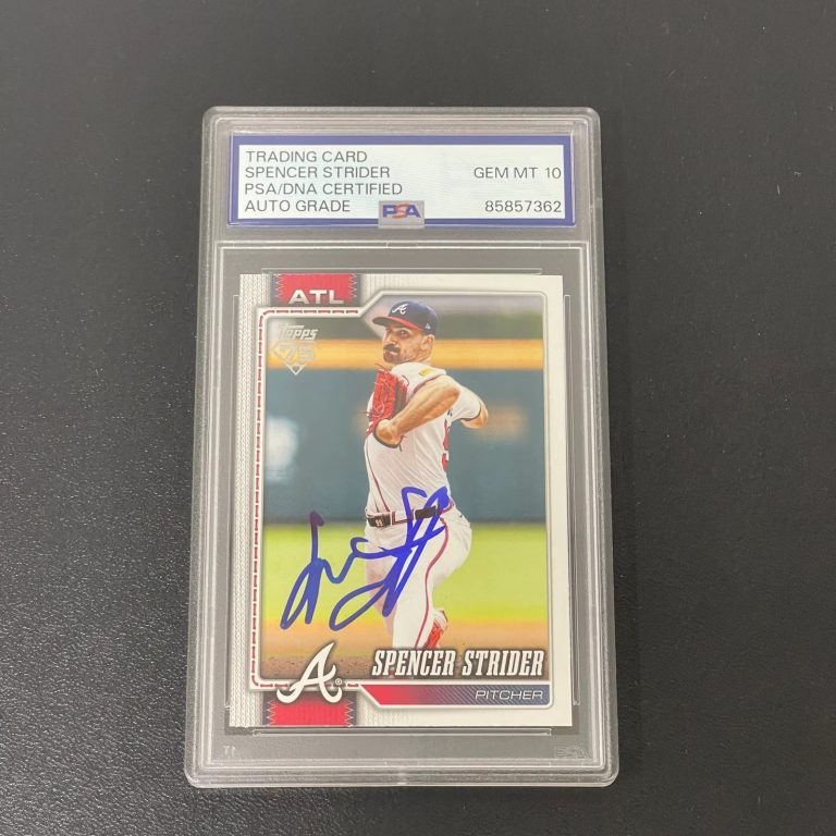 2026 Topps 75 #79 Spencer Strider Signed Card Auto 10 PSA Slabbed Atlanta Braves