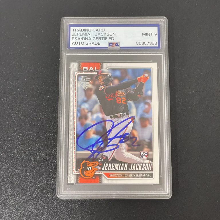 2026 Topps 75 #277 Jeremiah Jackson Signed Card Auto 9 PSA Slabbed Orioles