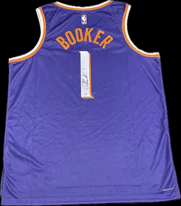 Devin Booker Signed Jersey PSA Phoenix Suns Autographed