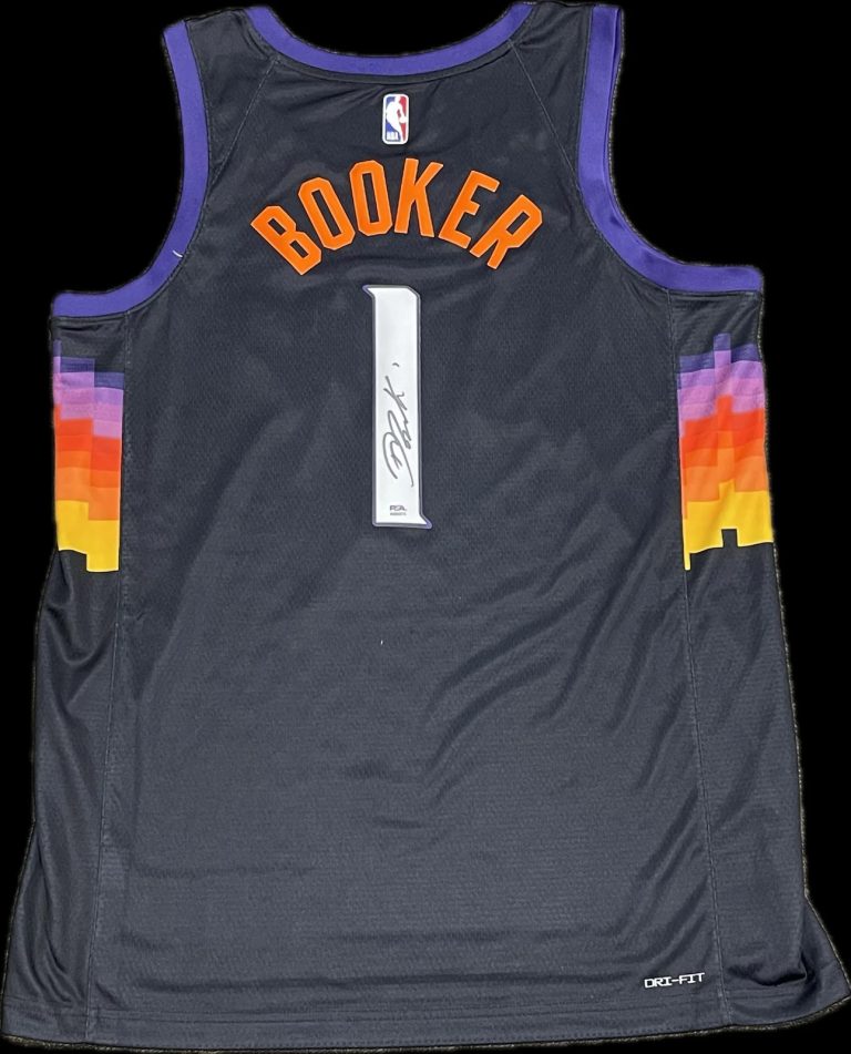Devin Booker Signed Jersey PSA Phoenix Suns Autographed