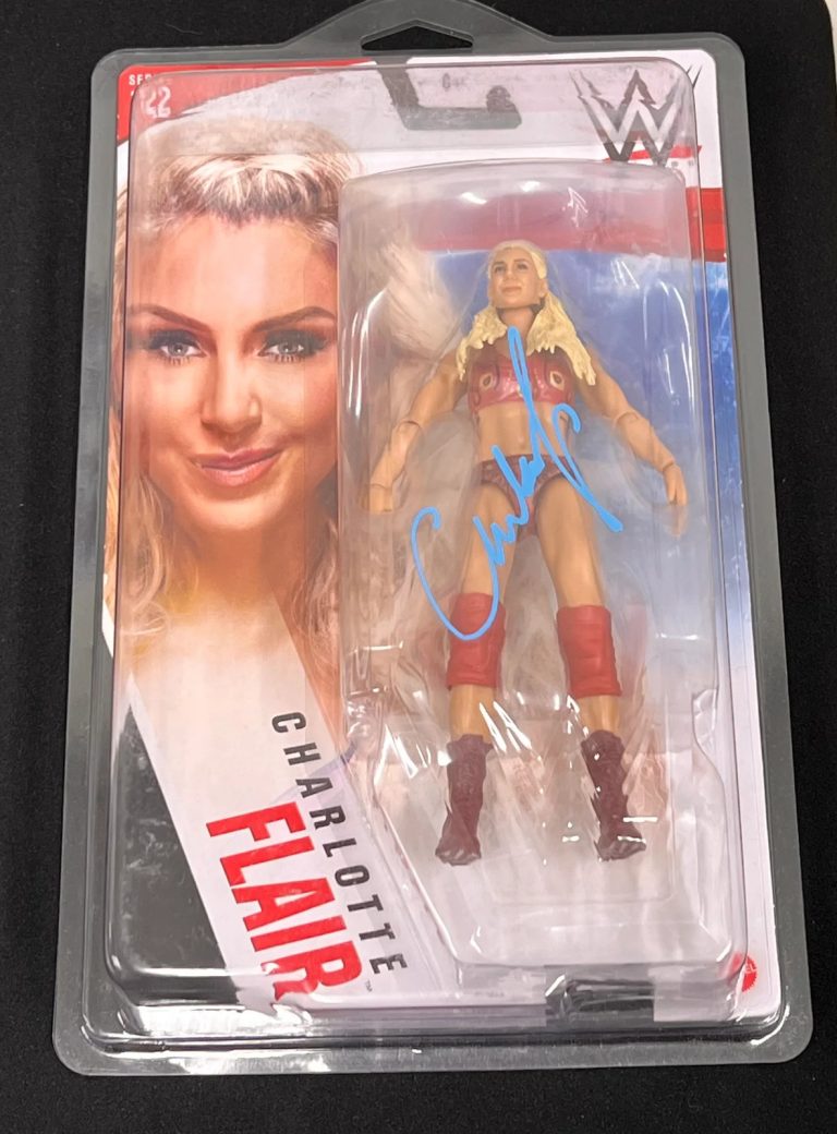 Charlotte Flair Signed Wrestling Action Figure JSA