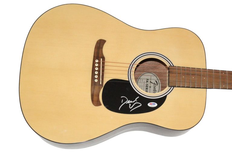 Derek Trucks Allman Brothers Signed Autograph Fender Acoustic Guitar w/ PSA COA