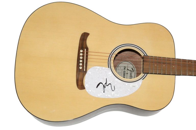 Justin Moore Signed Autograph Fender Acoustic Guitar - Outlaws Like Me JSA COA