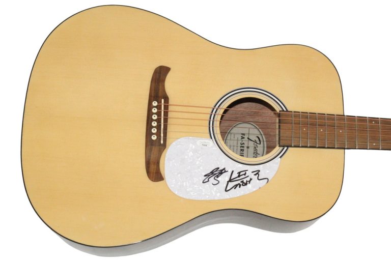 LoCash Signed Autograph Fender Acoustic Guitar - Preston & Chris w/ JSA COA