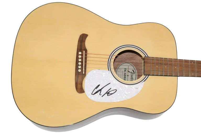 Chris Lane Signed Autograph Fender Acoustic Guitar - Girl Problems JSA COA