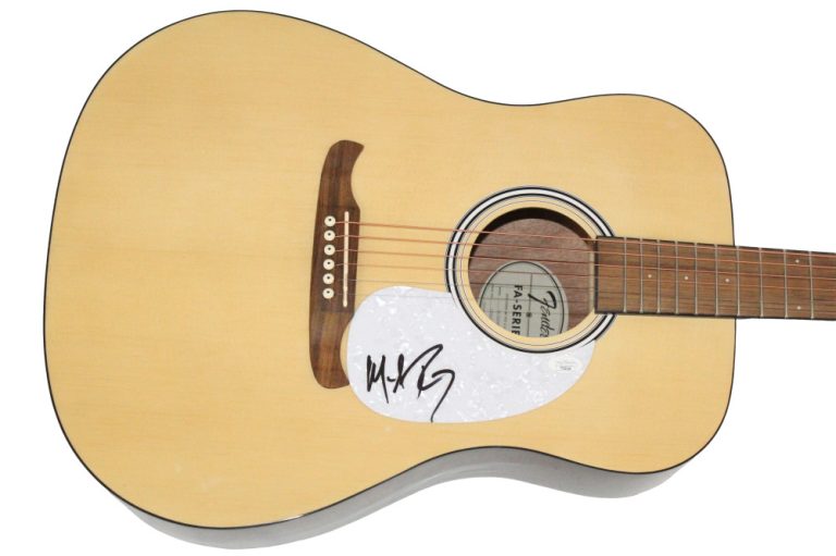Michael Ray Signed Autograph Fender Acoustic Guitar Think A Little Less JSA COA