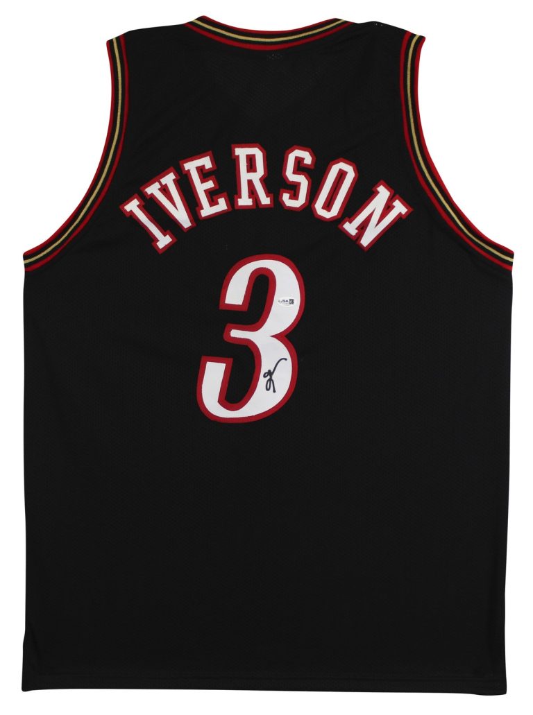 Allen Iverson Authentic Signed Black Pro Style Jersey Autographed JSA