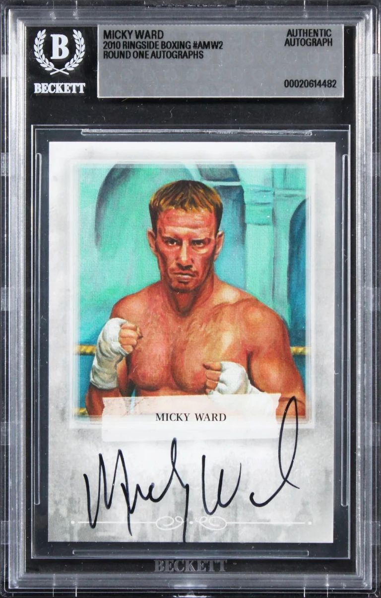 Micky Ward Signed 2010 Ringside Boxing Round One Autographs #AMW2 Card BAS Slab