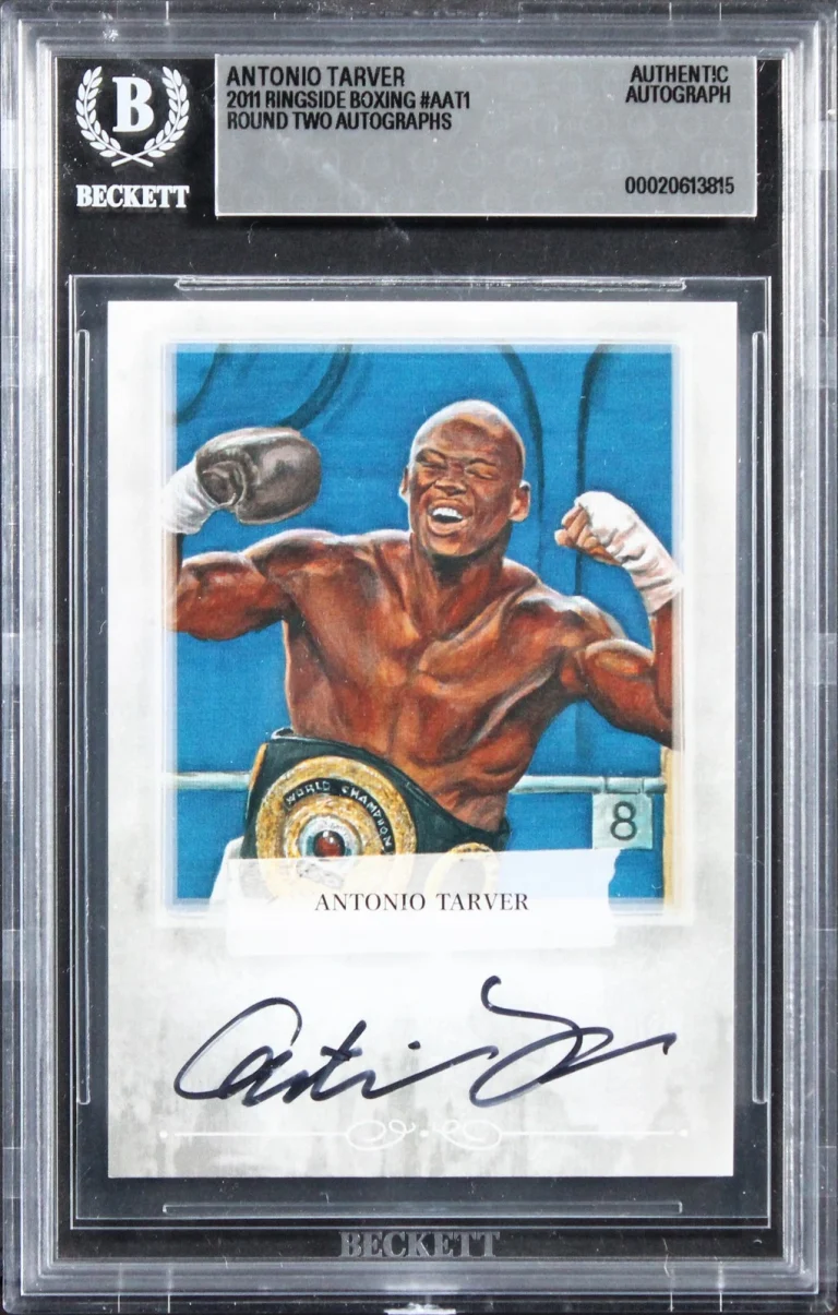 Antonio Tarver Signed 2011 Ringside Boxing Round Two Autos #AAT1 Card BAS Slab