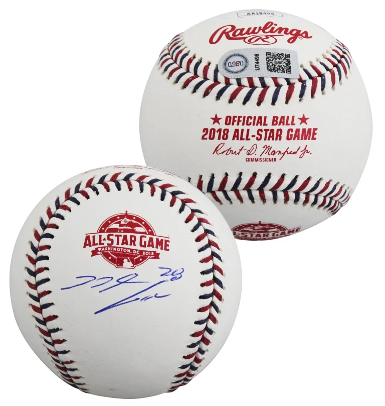 Rockies Nolan Arenado Authentic Signed 2018 All-Star Game Logo OML Baseball JSA