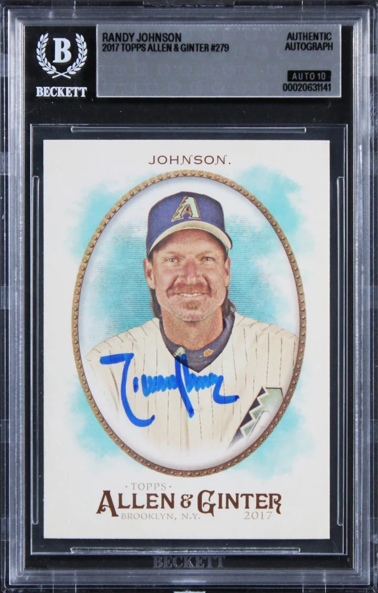 D-Backs Randy Johnson Signed 2017 Topps A&G #279 Card Auto Grade 10! BAS Slabbed