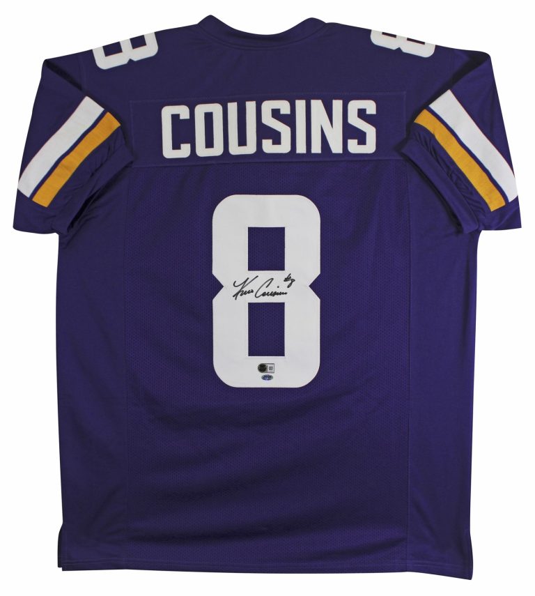 Kirk Cousins Authentic Signed Purple Pro Style Jersey Autographed BAS #BY031295