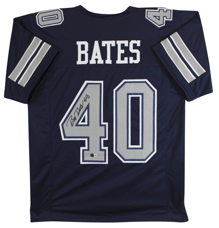 Bill Bates Authentic Signed Navy Blue Pro Style Jersey Autographed BAS #BY031286