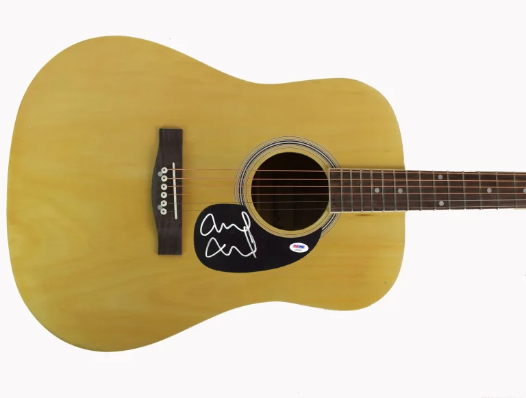 Mike McCready Pearl Jam Authentic Signed Natural Acoustic Guitar PSA #AB83864