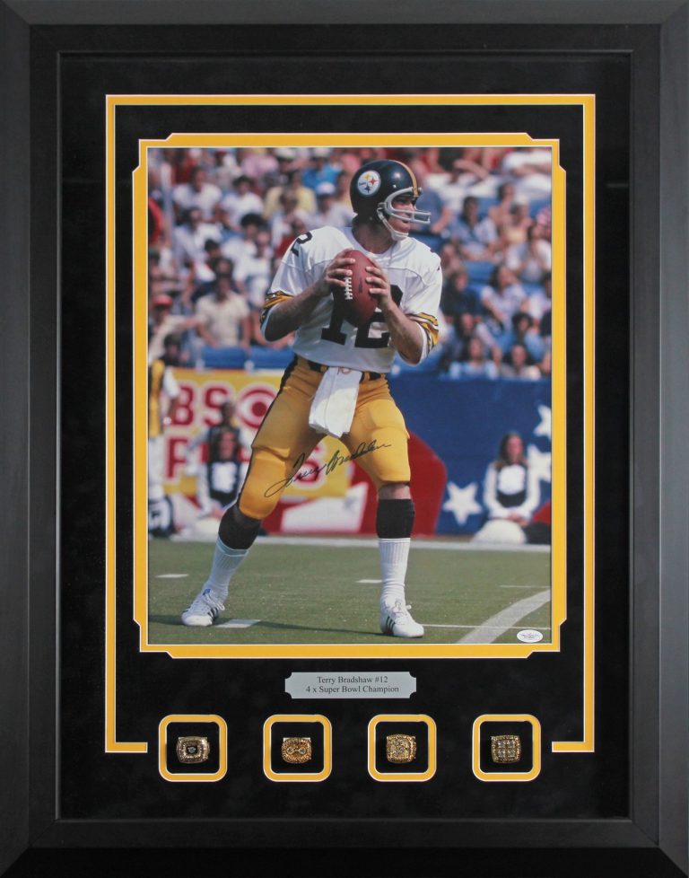 Steelers Terry Bradshaw Authentic Signed 16x20 Framed Photo BAS #AG010211