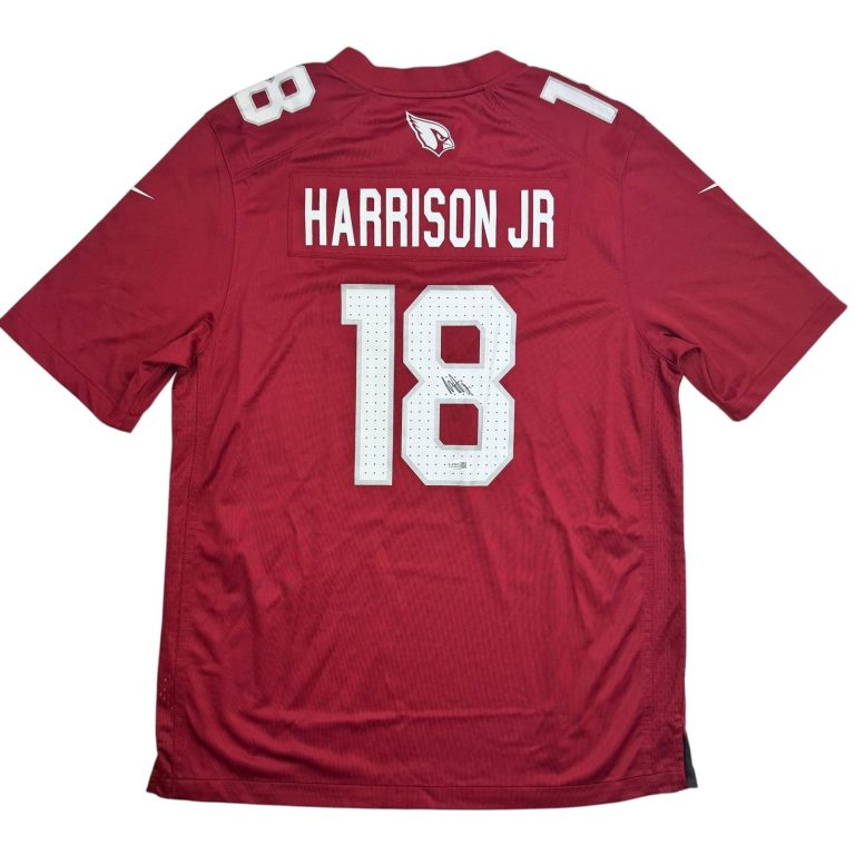 Autographed/Signed Marvin Harrison Jr. Cardinals Red Authentic Jersey BAS COA