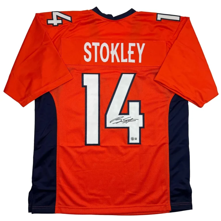 Autographed/Signed Brandon Stokley Denver Orange Jersey Beckett BAS COA
